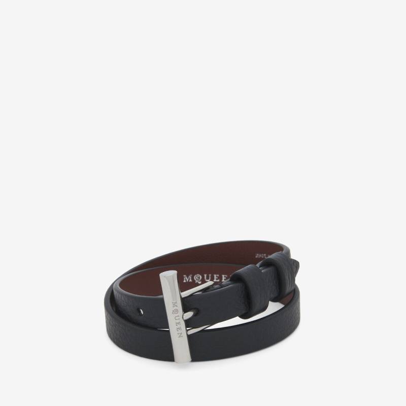 ALEXANDER MCQUEEN - T-Bar Double Wrap Bracelet - Item 8133631AAUG6550